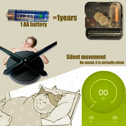 Fashion 3D big size wall clock mirror sticker