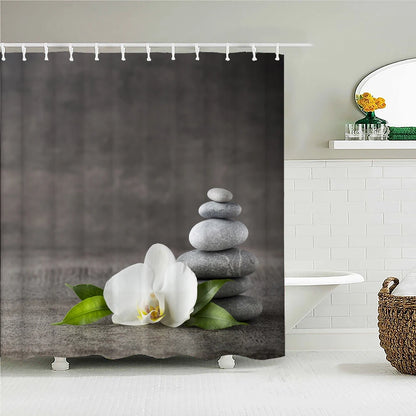 Buddha Statue Bathroom Shower Curtains