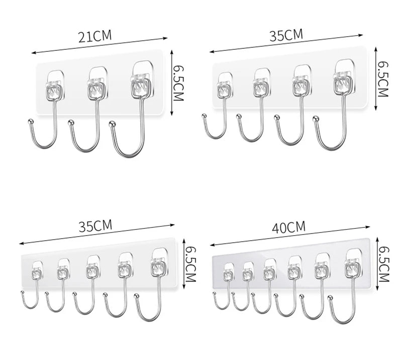 Transparent Wall Hooks Self Adhesive