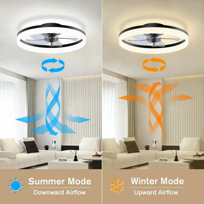 Modern Ceiling Fan With Light Remote Control