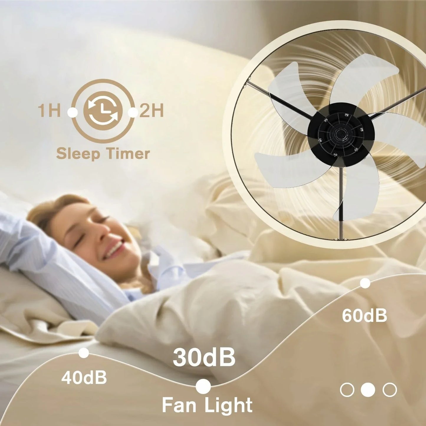 Modern Ceiling Fan With Light Remote Control