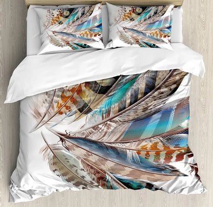 Zen Stone Green Bamboo Forest Water 3pcs Duvet Cover Set