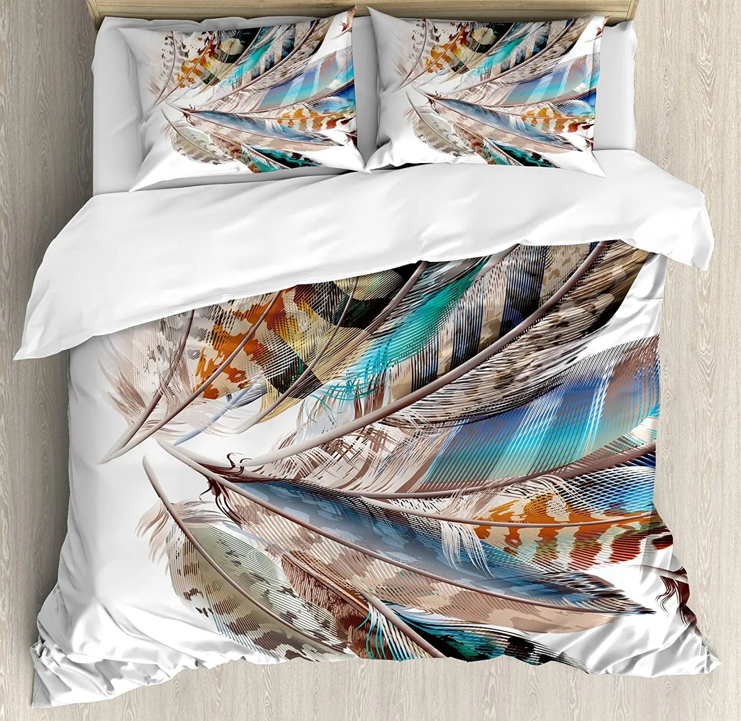 Zen Stones Flowers Tropical Ocean Duvet Cover