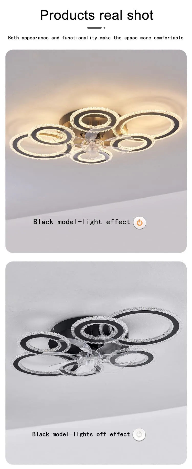 Led Low Noise Ceiling Fan Decoration Lamps