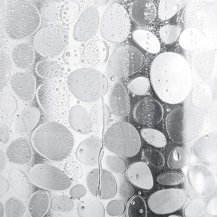 PEVA Pebble Shower Curtain Transparent