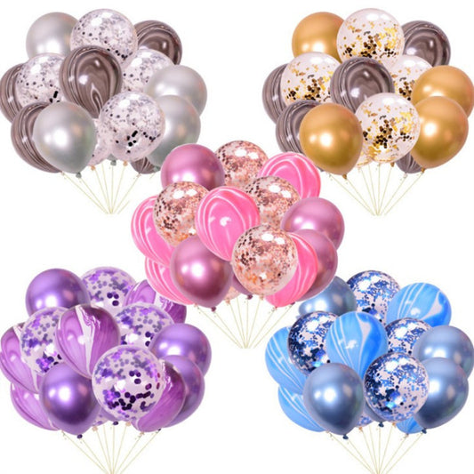 Birthday Party Decoration Sequin Latex Balloons Set