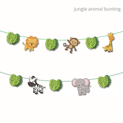 Jungle Birthday Party Decoration Green Numbers