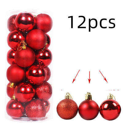 Bucketed Colored Balls Plastic Christmas Tree Decorations