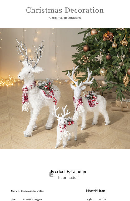 Christmas Decorations White David's Deer Doll Doll Home Shopping Window Layout Christmas Tree Ornaments